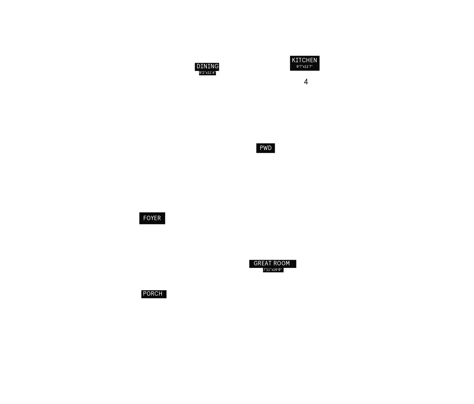 Main floor plan for Plan 1 of the 31' Collection at Rhythm, Ottawa