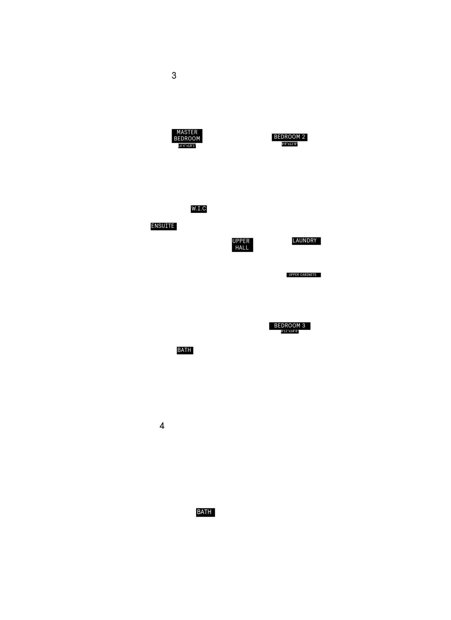 Second floor plan, optional layout for Plan 5 of the 25' Collection at Rhythm, Ottawa
