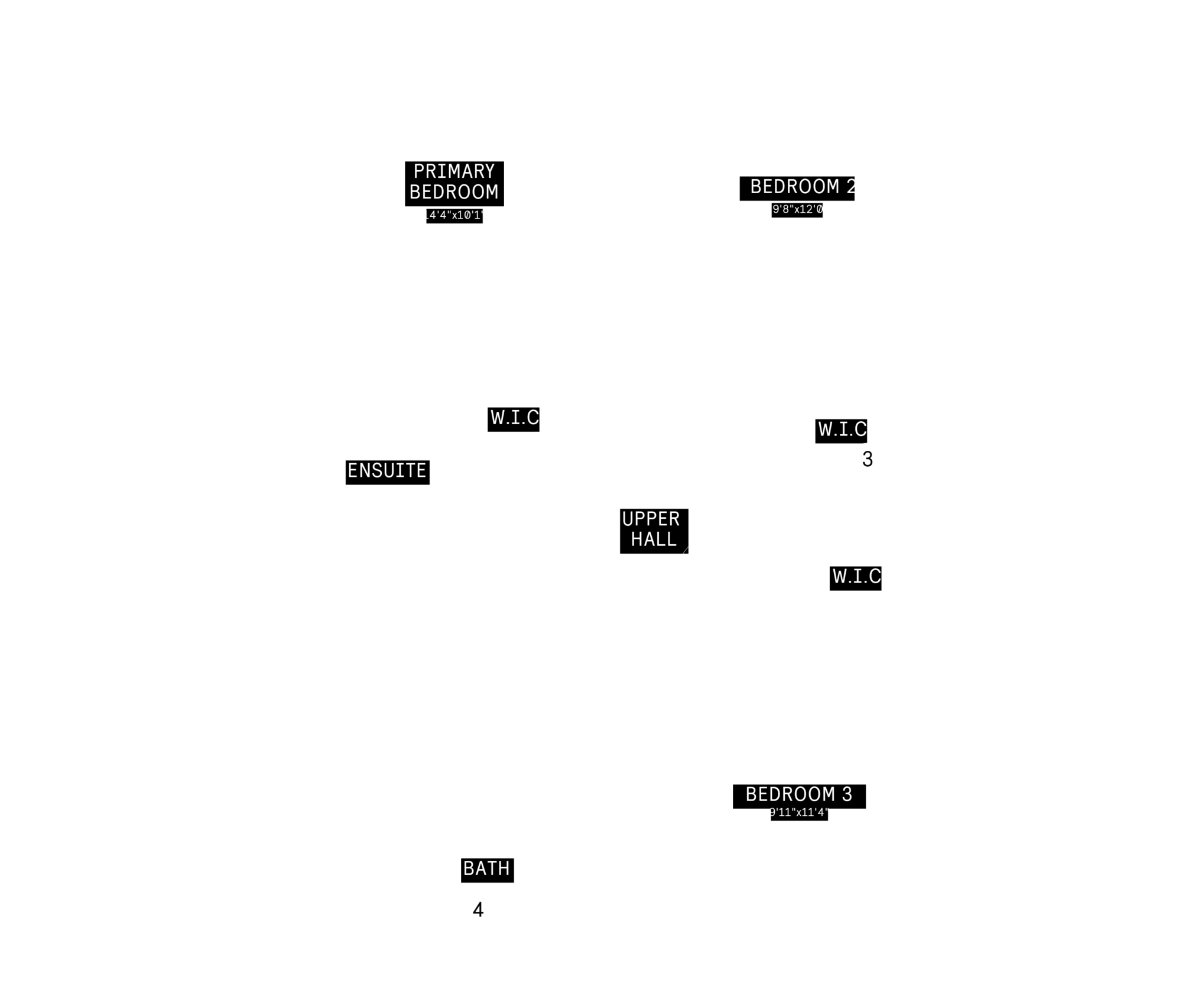Second floor plan for Plan 5 of the 25' Collection at Rhythm, Ottawa