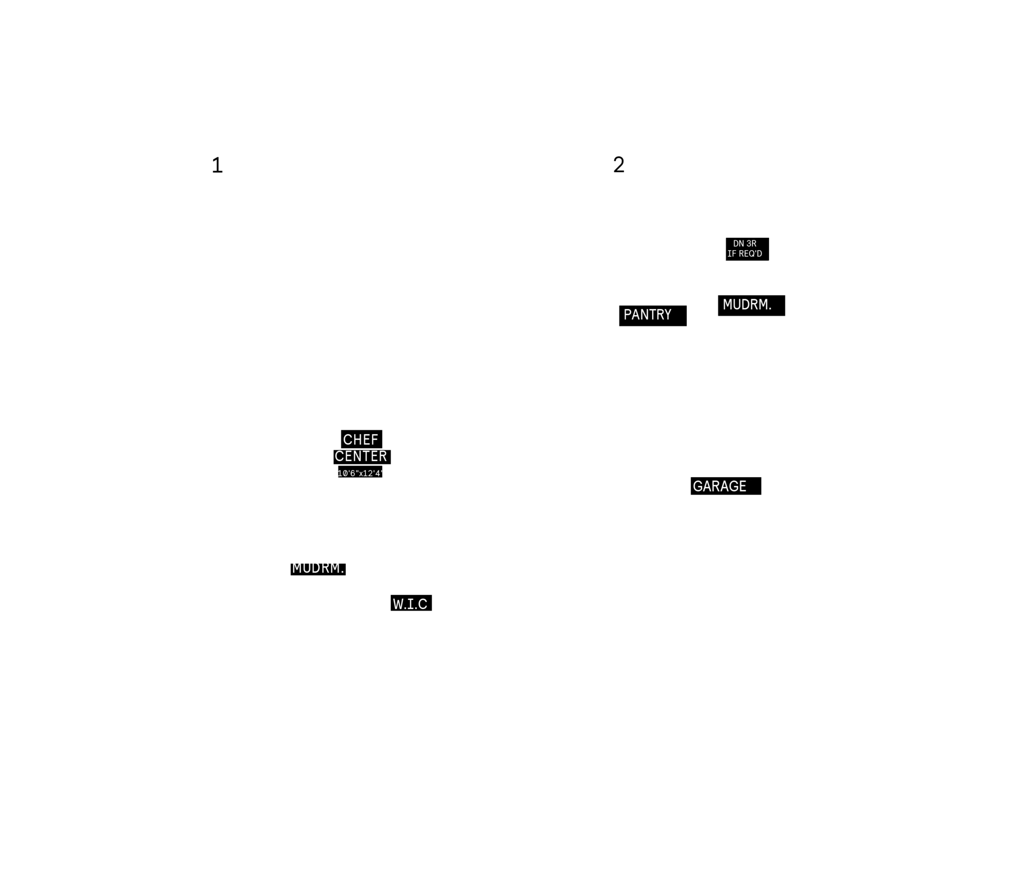 Main floor plan, optional layout for Plan 5 of the 25' Collection at Rhythm, Ottawa