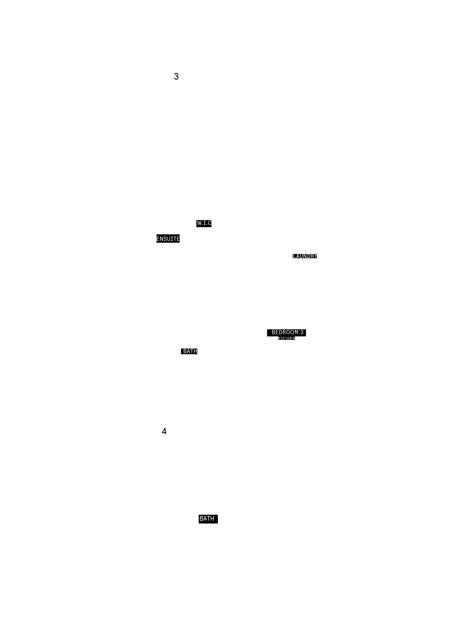 Second floor plan, optional layout for Plan 5 of the 25' Collection at Rhythm, Ottawa
