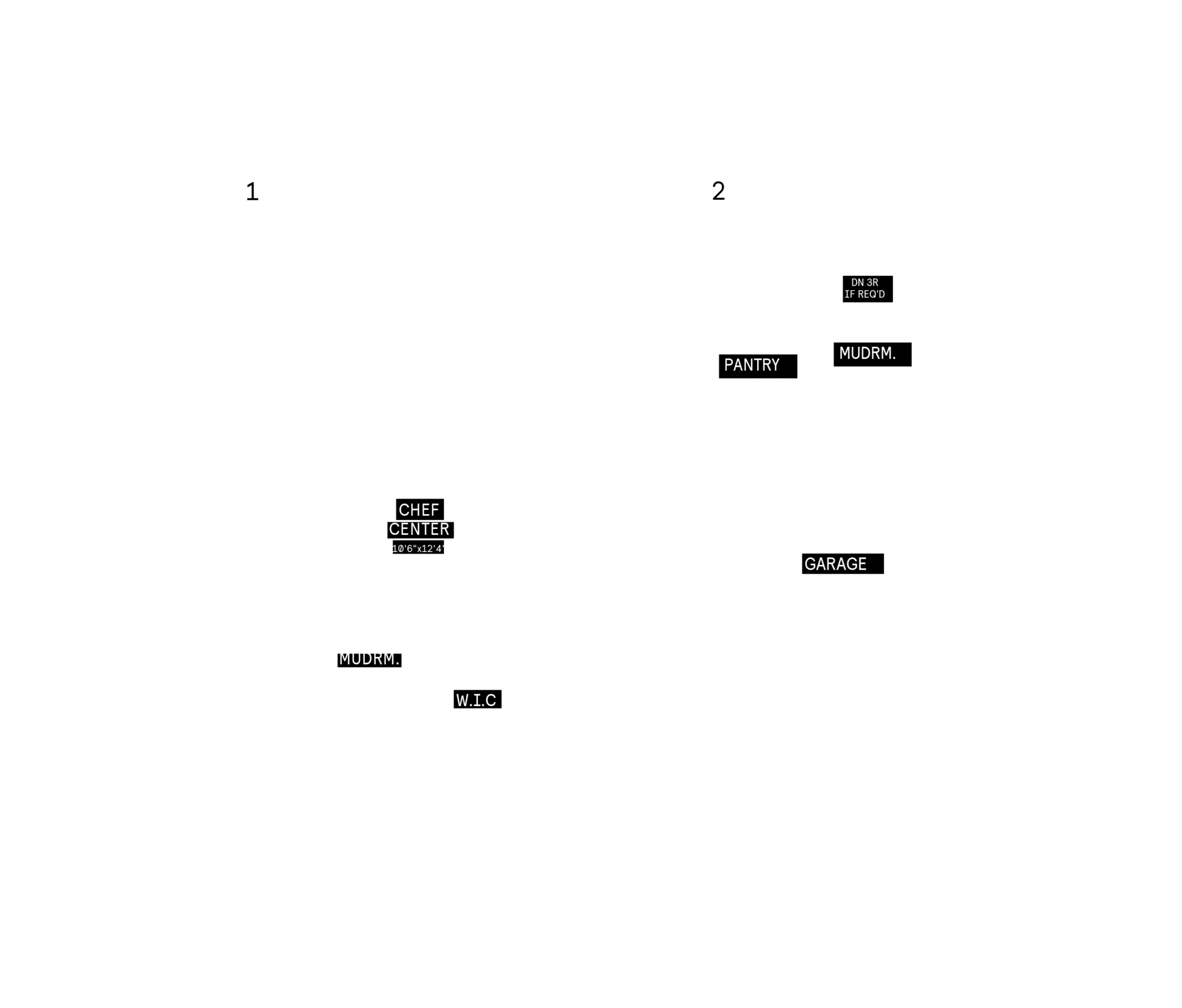 Main floor plan, optional layout for Plan 5 of the 25' Collection at Rhythm, Ottawa