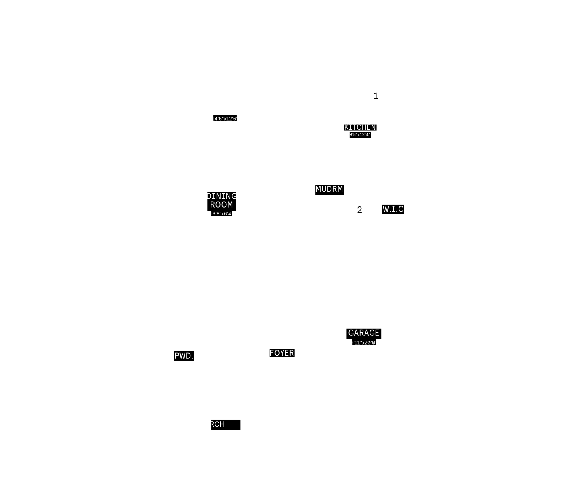 Main floor plan for Plan 5 of the 25' Collection at Rhythm, Ottawa