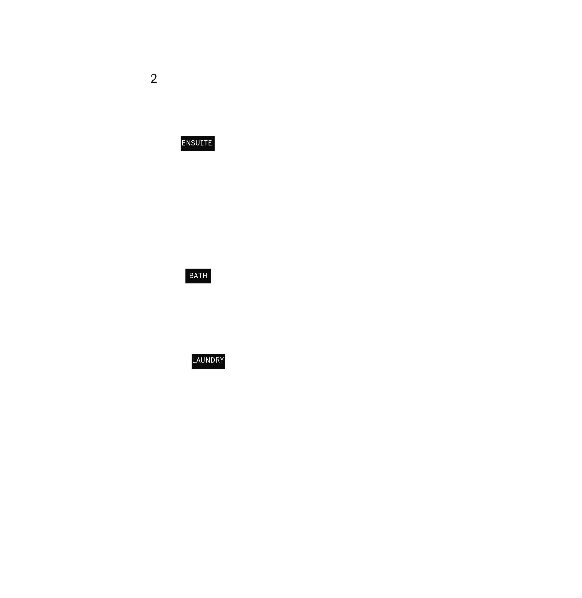 Second floor plan, optional layout for Plan 5 of the 25' Collection at Rhythm, Ottawa