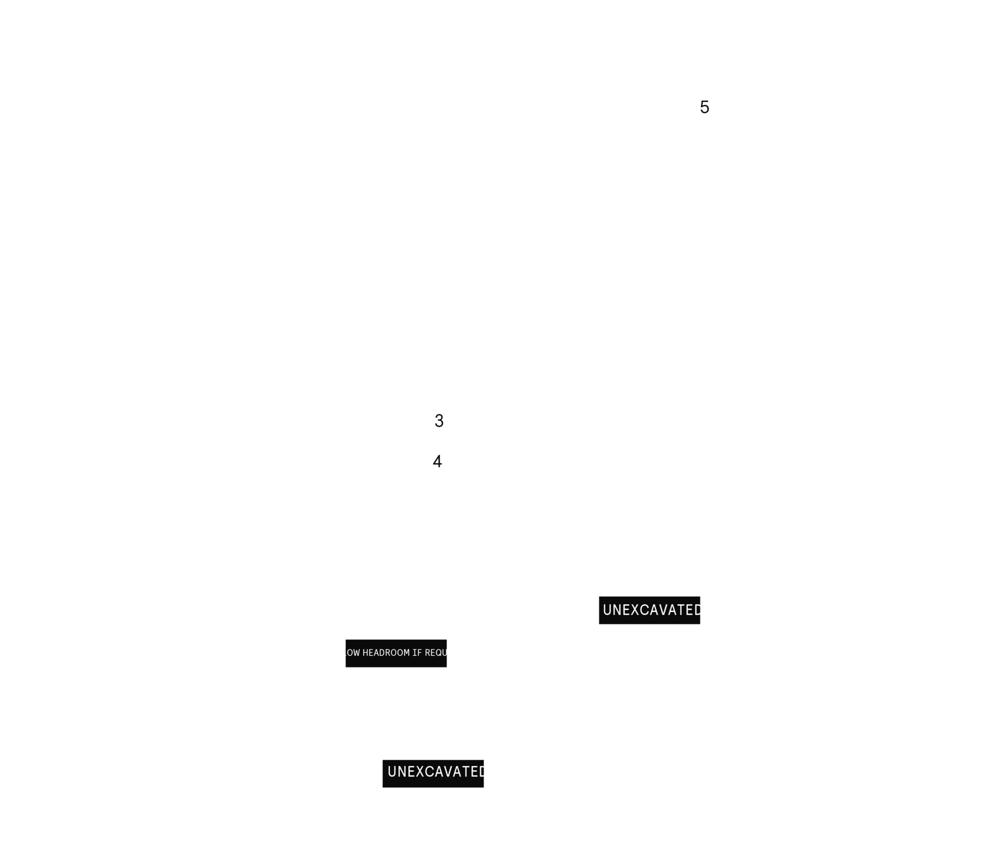 Basement plan for Plan 5 of the 25' Collection at Rhythm, Ottawa