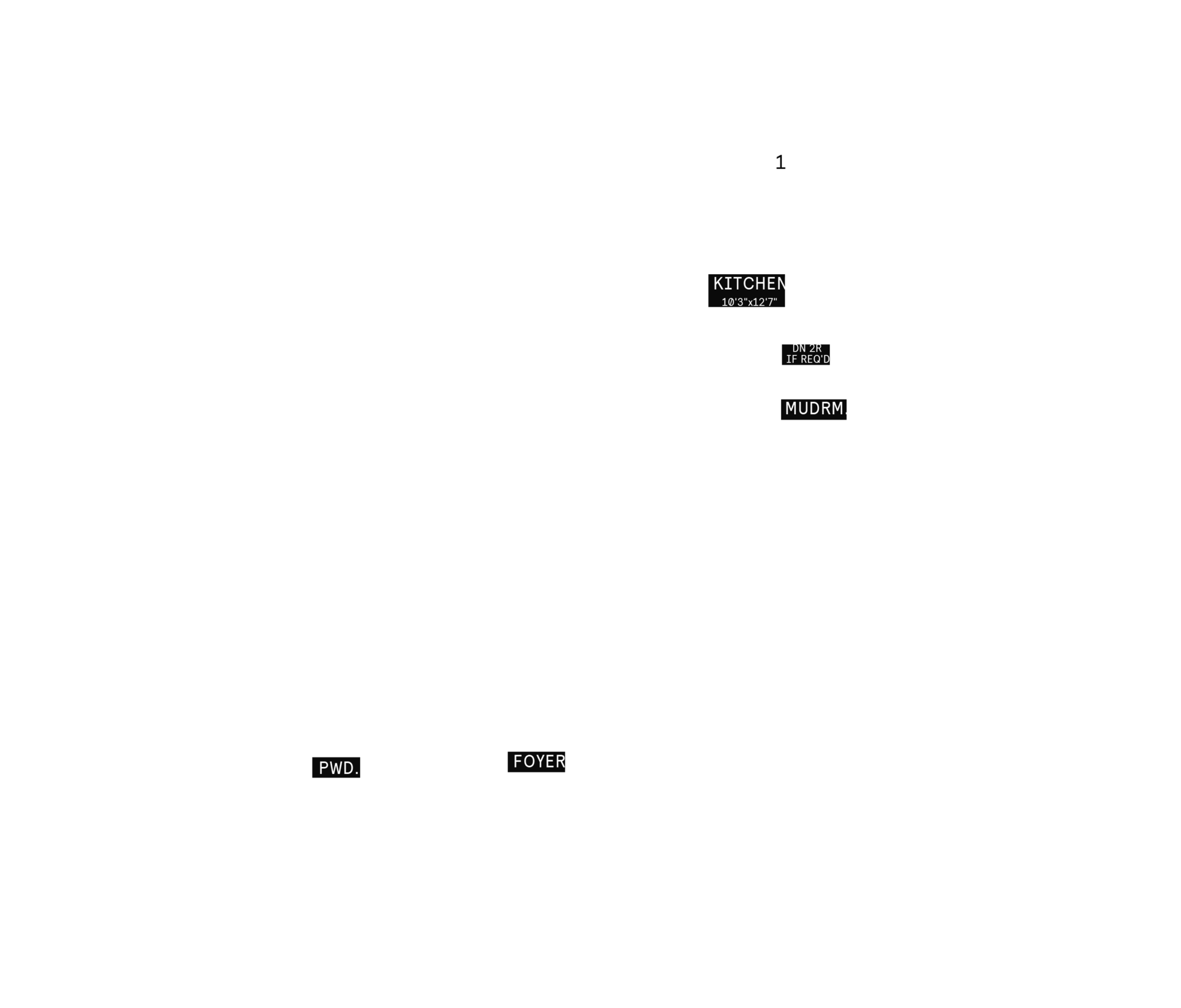 Main floor plan for Plan 5 of the 25' Collection at Rhythm, Ottawa
