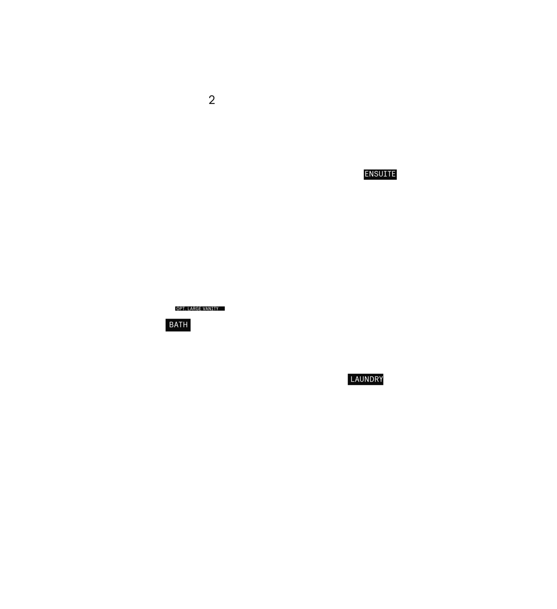 Second floor plan, optional layout for Plan 5 of the 25' Collection at Rhythm, Ottawa