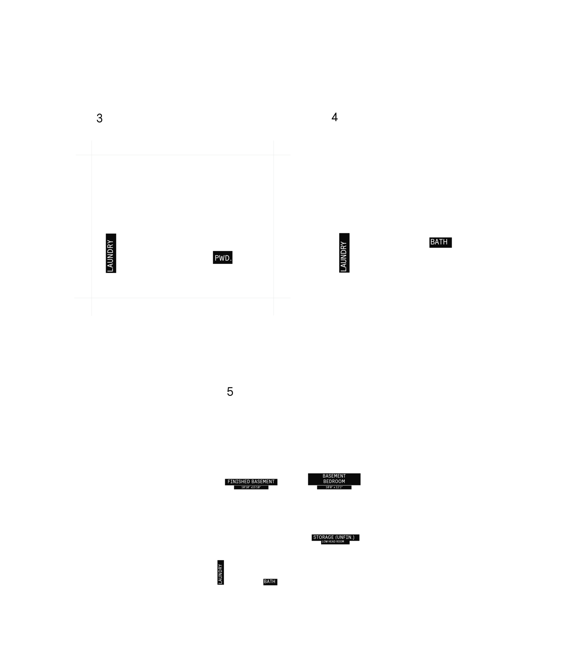 Basement plan, optional layout for Plan 5 of the 25' Collection at Rhythm, Ottawa