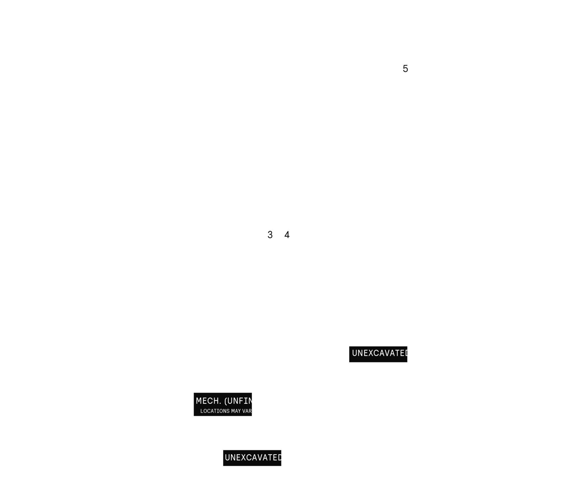Basement plan for Plan 5 of the 25' Collection at Rhythm, Ottawa