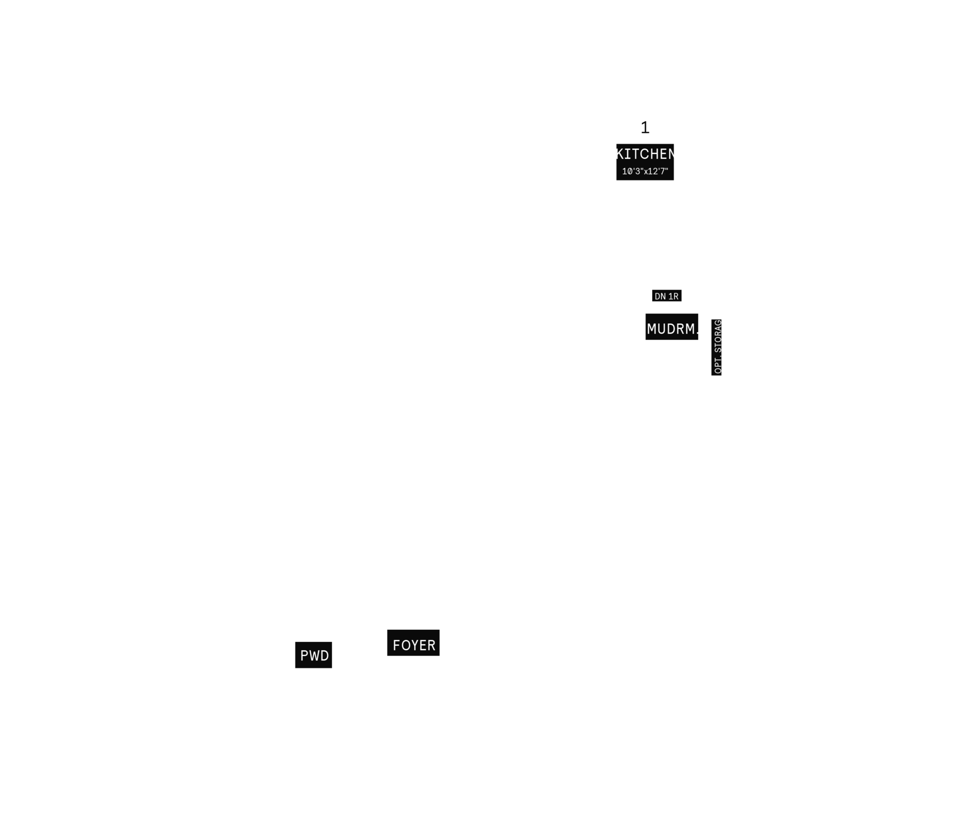 Main floor plan for Plan 5 of the 25' Collection at Rhythm, Ottawa