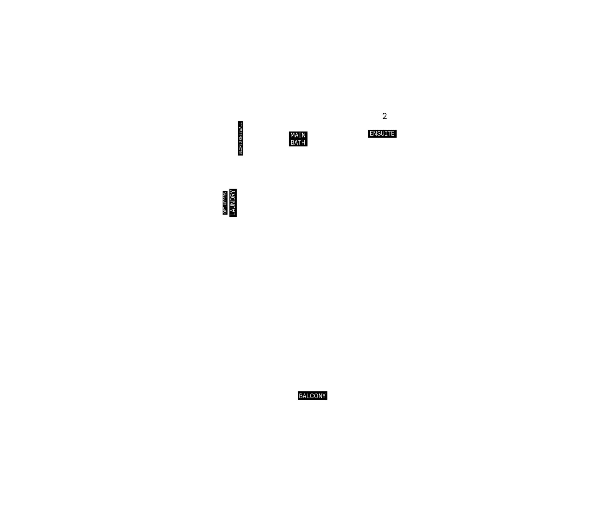 Second floor plan for Plan 3C of the 20' OpenPlan™ Towns at Cassette, Ottawa