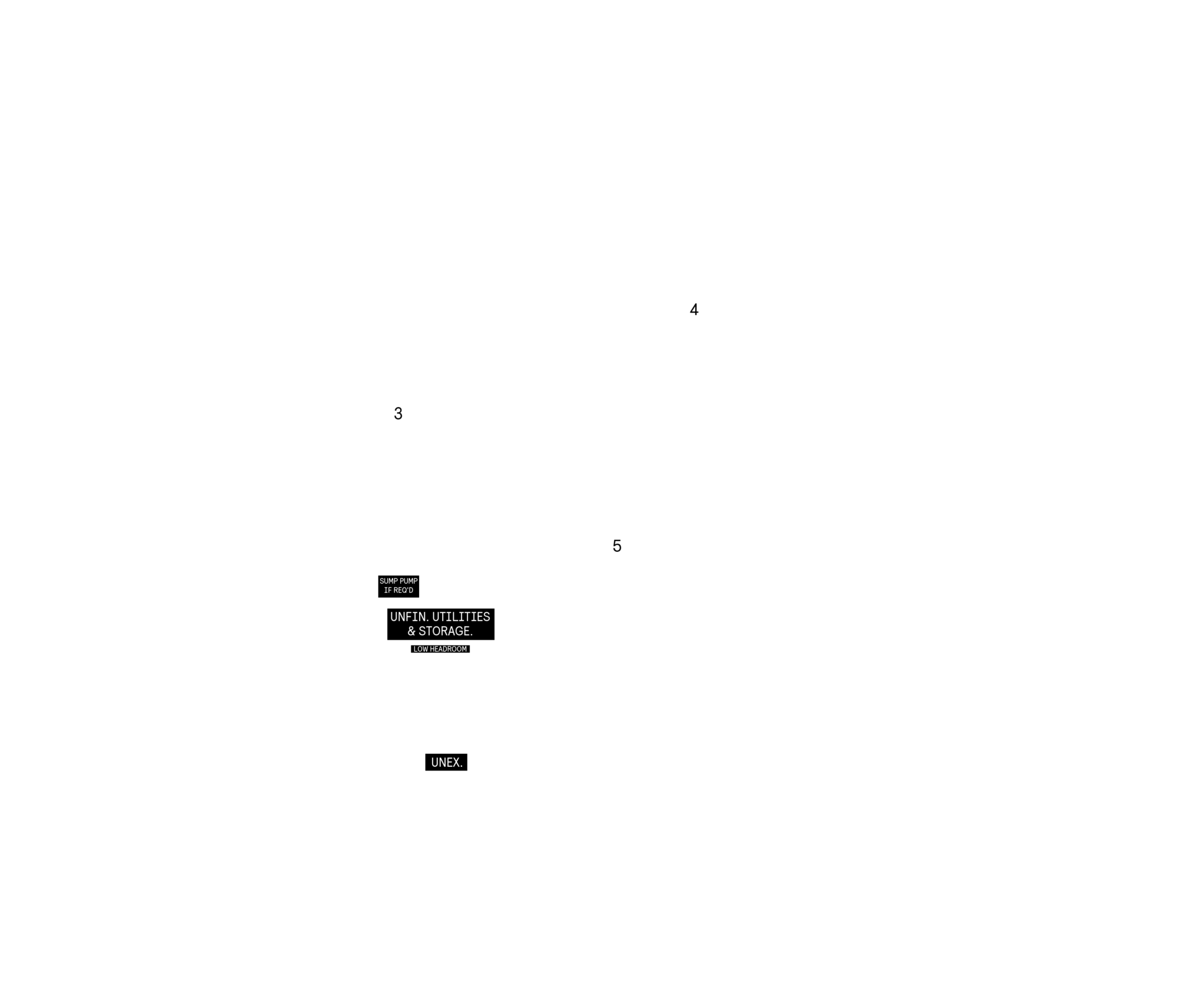 Basement plan for Plan 3C of the 20' OpenPlan™ Towns at Cassette, Ottawa