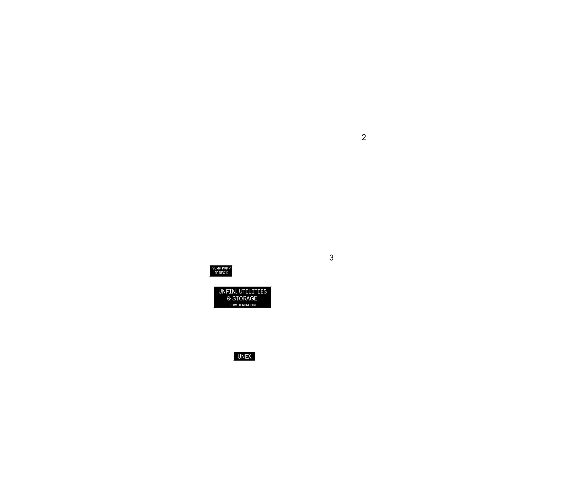 Basement plan for Plan 3C of the 20' OpenPlan™ Towns at Cassette, Ottawa