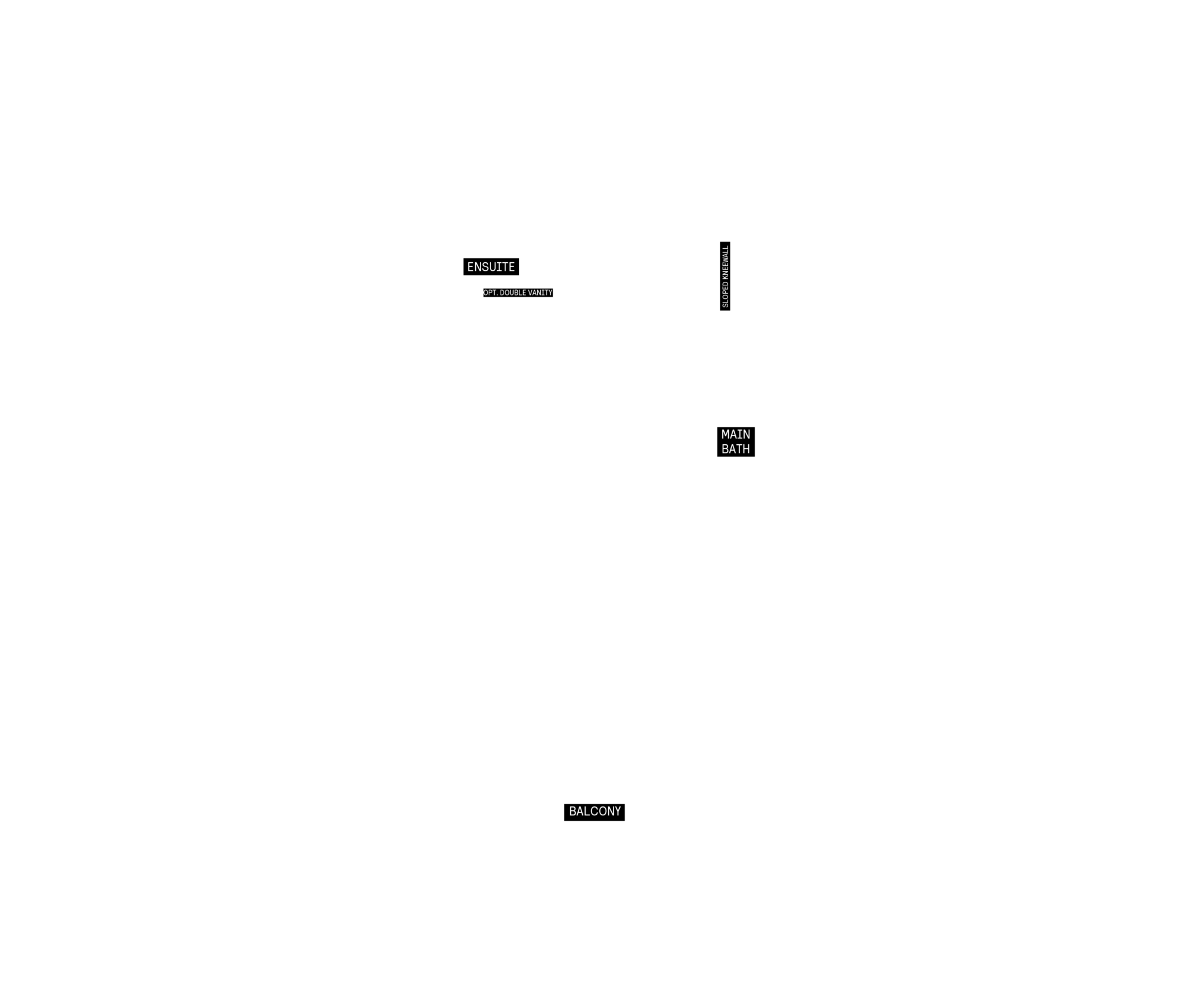 Second floor plan for Plan 3C of the 20' OpenPlan™ Towns at Cassette, Ottawa