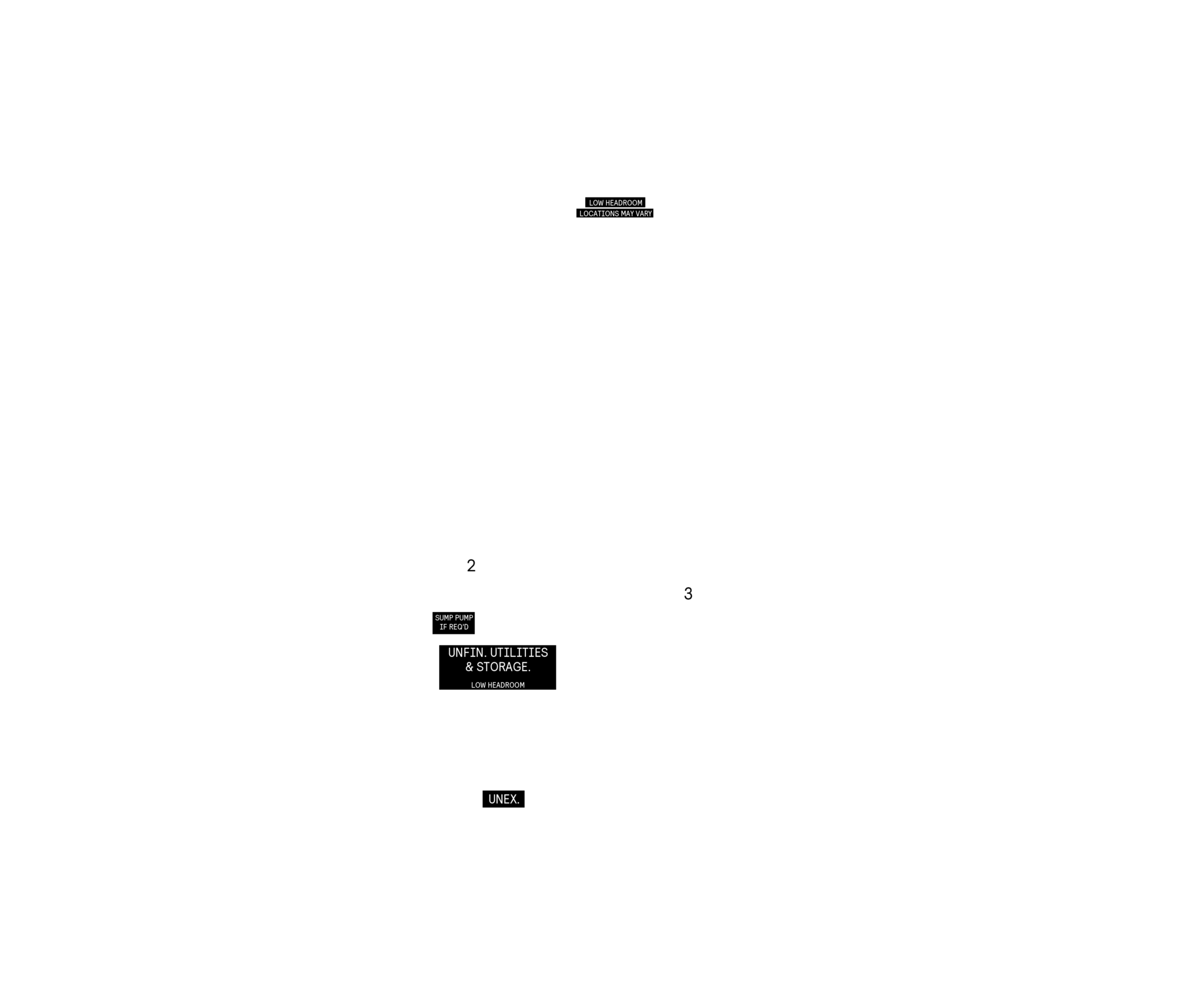 Basement plan for Plan 3C of the 20' OpenPlan™ Towns at Cassette, Ottawa