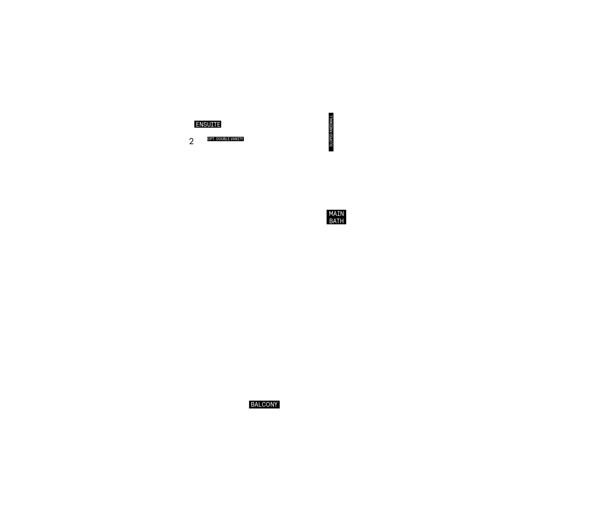 Second floor plan for Plan 3C of the 20' OpenPlan™ Towns at Cassette, Ottawa
