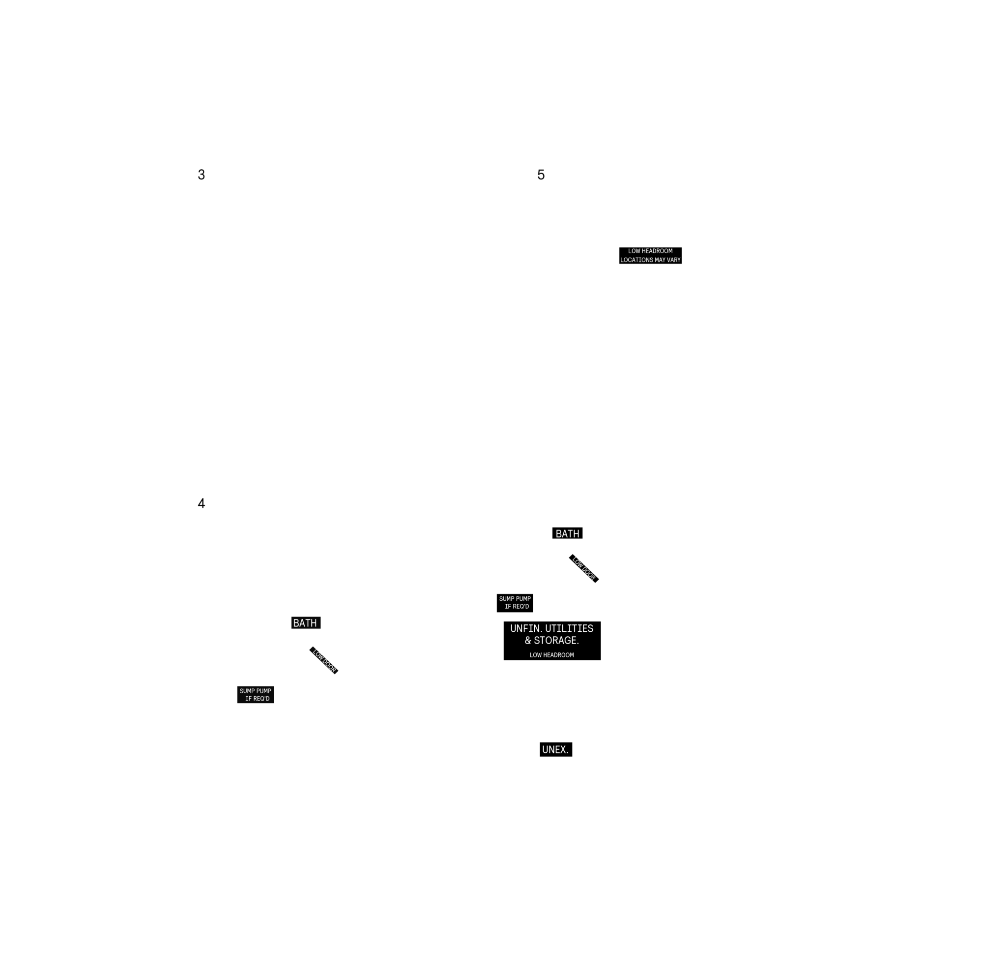 Basement plan, optional layout for Plan 3C of the 20' OpenPlan™ Towns at Cassette, Ottawa