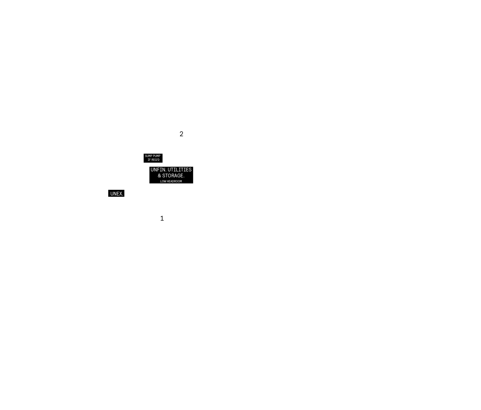 Basement plan for Plan 3C of the 20' OpenPlan™ Towns at Cassette, Ottawa