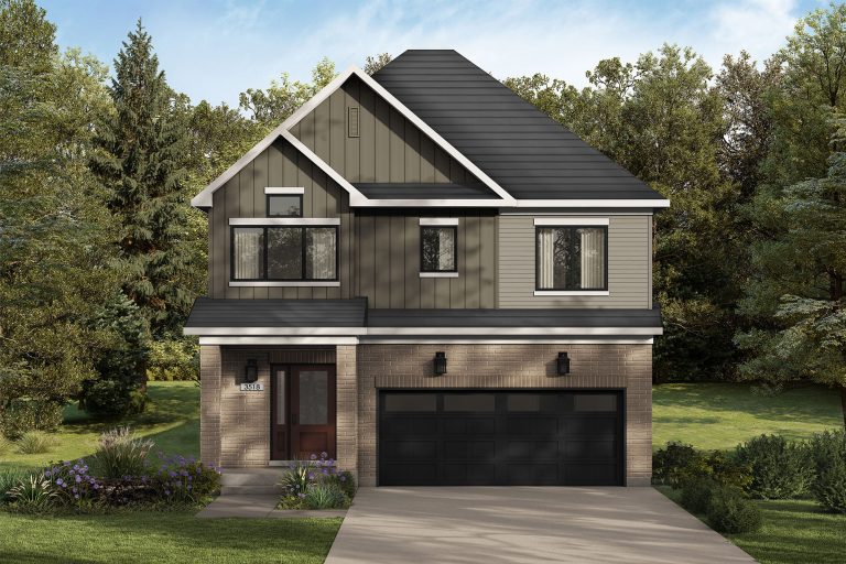 The Olive, 35' Collection: elevation rendering with a steep gable