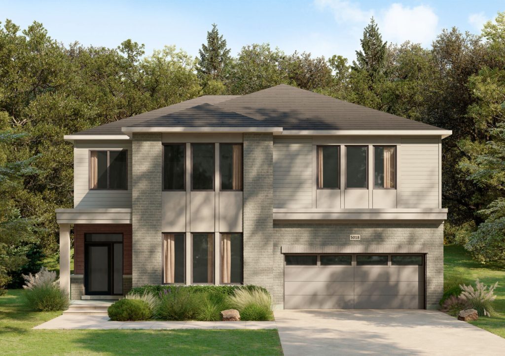 50' Collection at The Conservancy: elevation rendering with a double garage