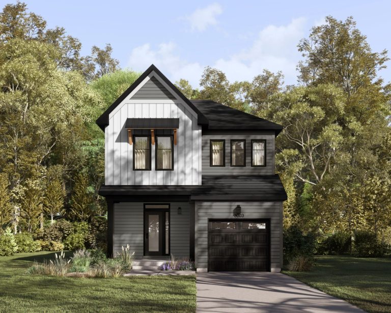 Series I Plan 3 at Fox Run: elevation rendering with a gable