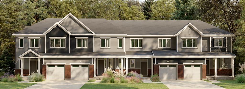 25' Collection at Rhythm: elevation rendering of a town block