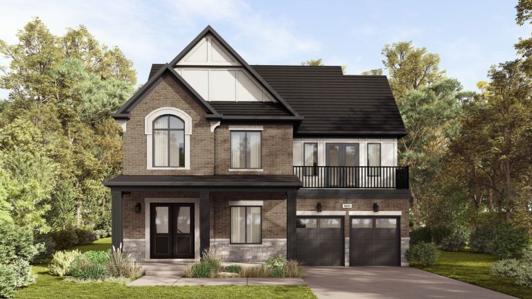 Plan 20 Loft, 50' Collection at Summer Valley: elevation rendering with an arched window