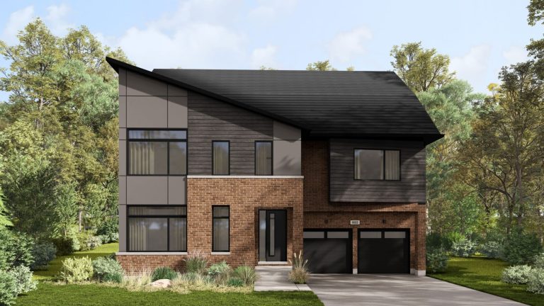 Plan 22 Loft, 50' Collection at Summer Valley: elevation rendering with a flat roofline