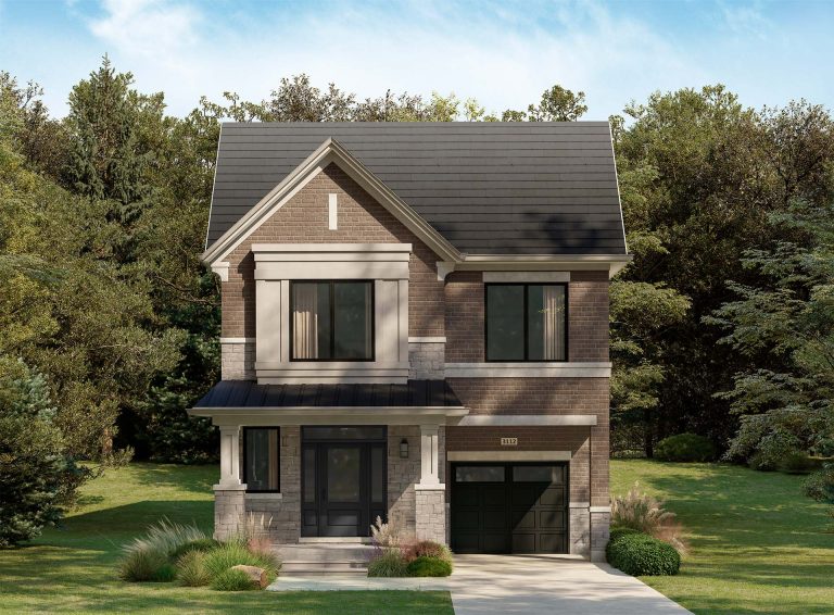 31' Collection at Creekside: elevation rendering with a gabled dormer