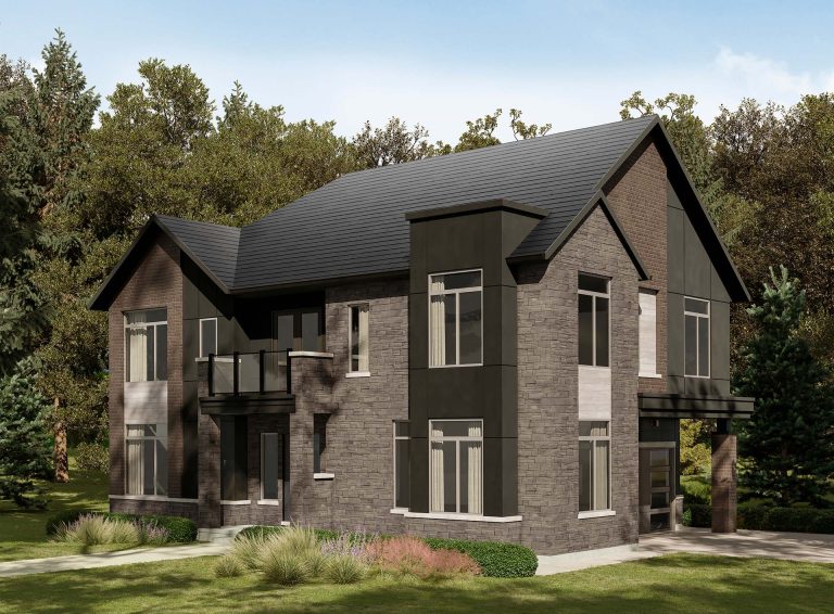Plan 10C Elevation B, 40' Collection at Creekside: rendering with a wide gable