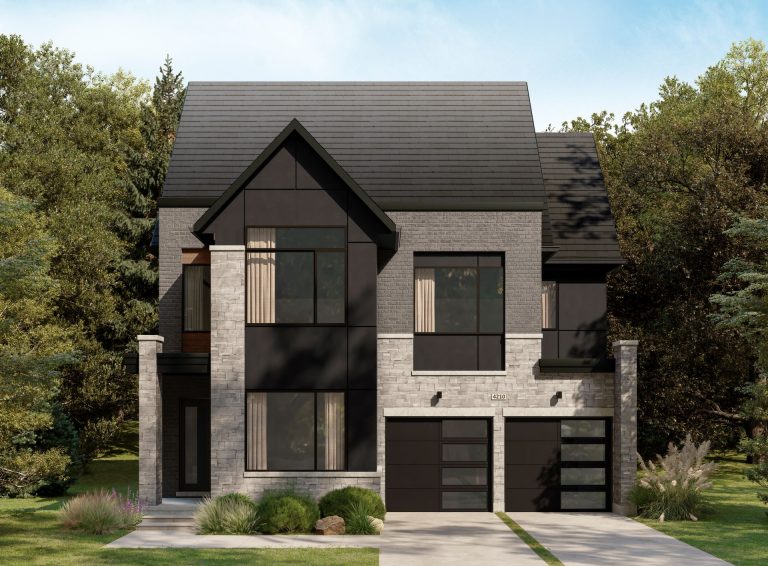 Plan 10 Elevation B, 42' Collection at Creekside: rendering with a double garage