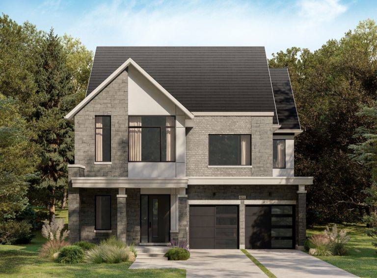 Plan 11 Elevation B, 42' Collection at Creekside: rendering with a double garage