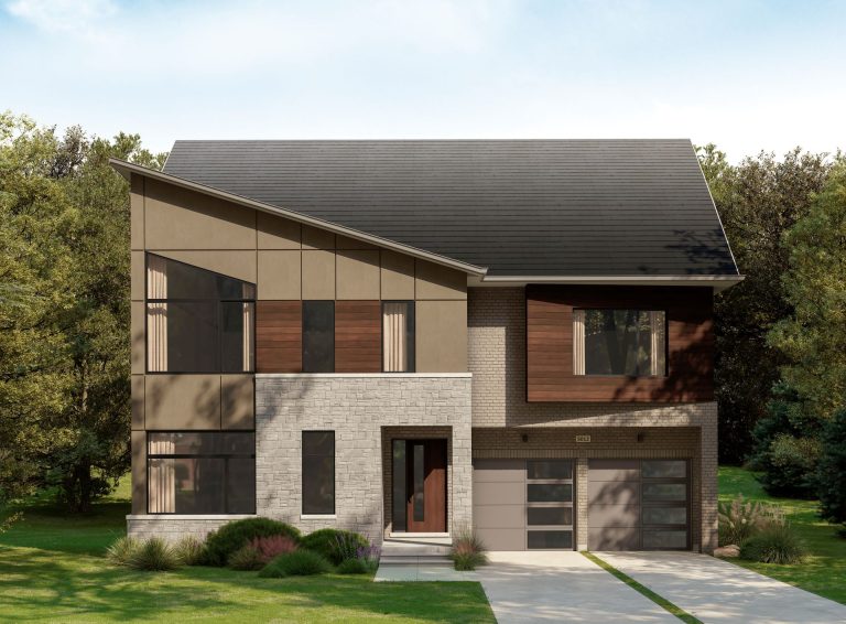 Plan 12 Elevation B, 50' Collection at Creekside: rendering with a sloping roof
