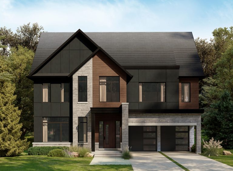 50' Collection at Creekside: elevation rendering with a steep gable