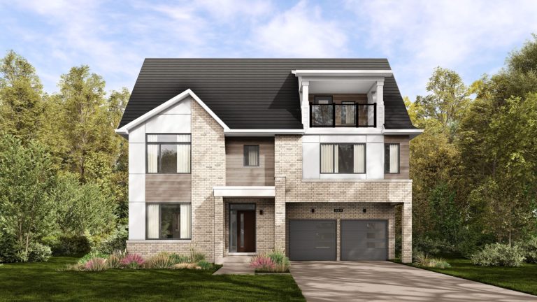The Whiteoak Loft, 50' Collection at Summer Valley: elevation rendering with a balcony