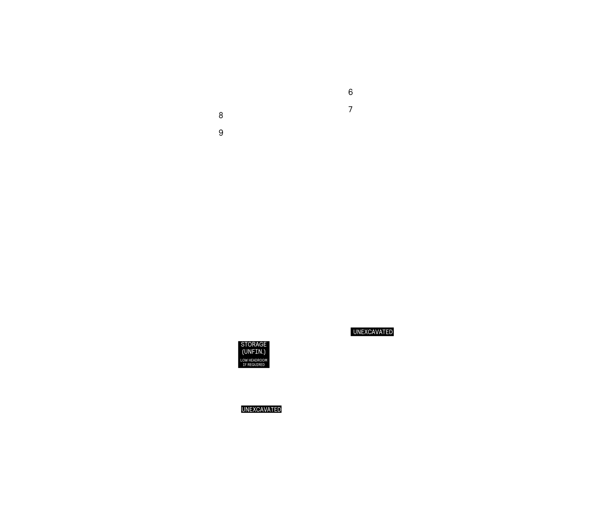 Basement plan for Plan 5 of the 25' OpenPlan™ Towns at Cassette, Ottawa
