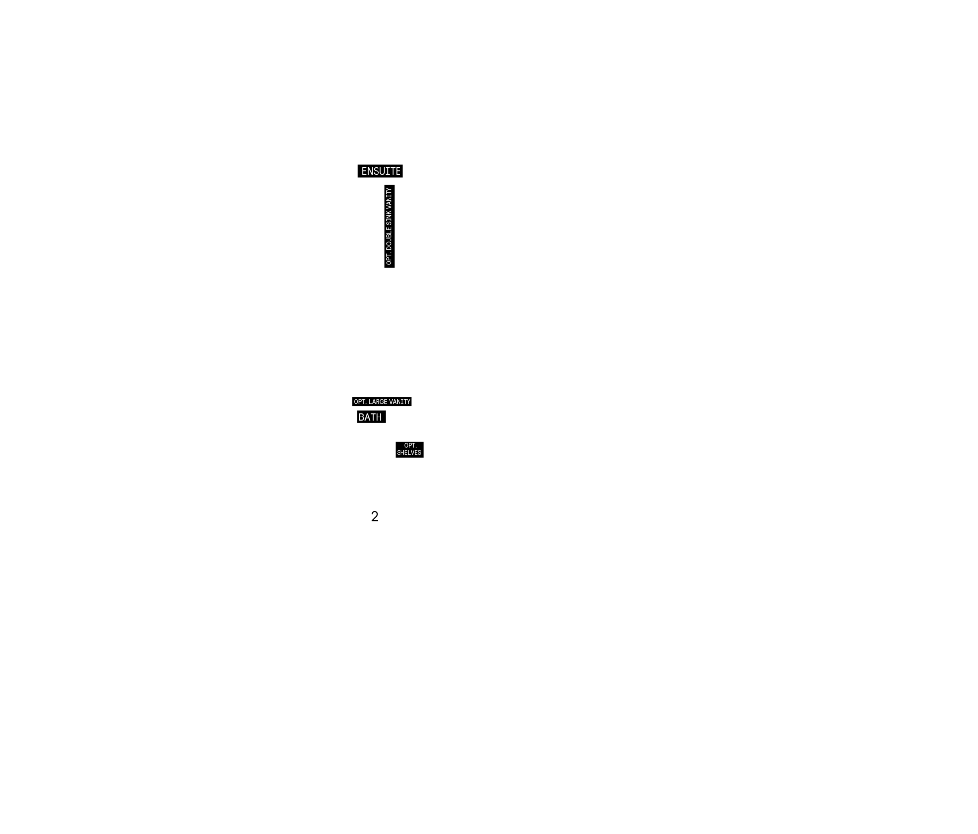 Second floor plan for Plan 5 of the 25' OpenPlan™ Towns at Cassette, Ottawa