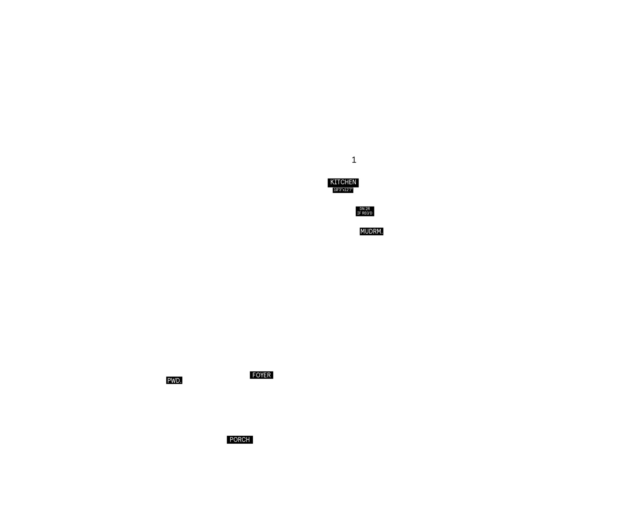 Main floor plan for Plan 5 of the 25' OpenPlan™ Towns at Cassette, Ottawa