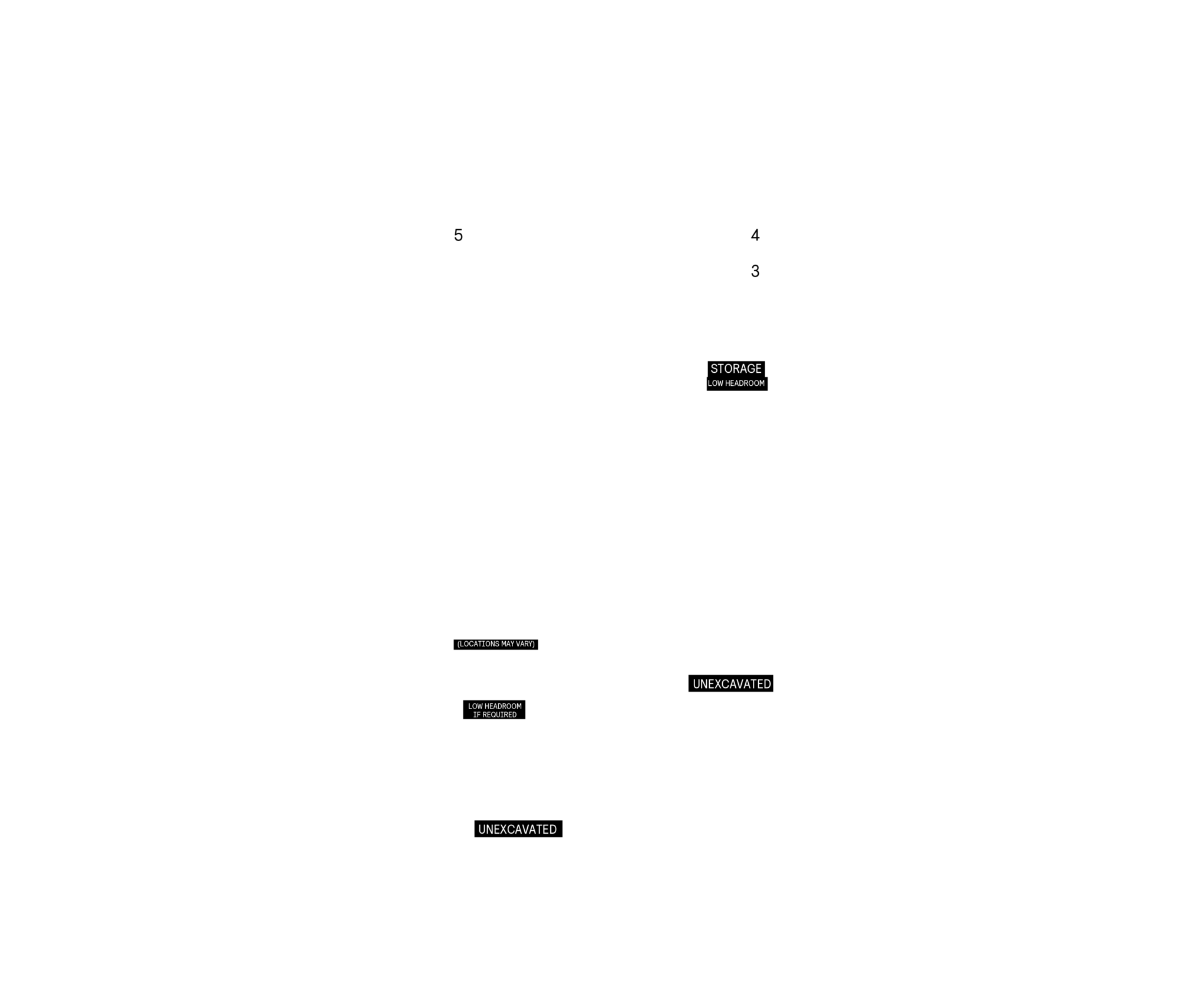 Basement plan for Plan 5 of the 25' OpenPlan™ Towns at Cassette, Ottawa