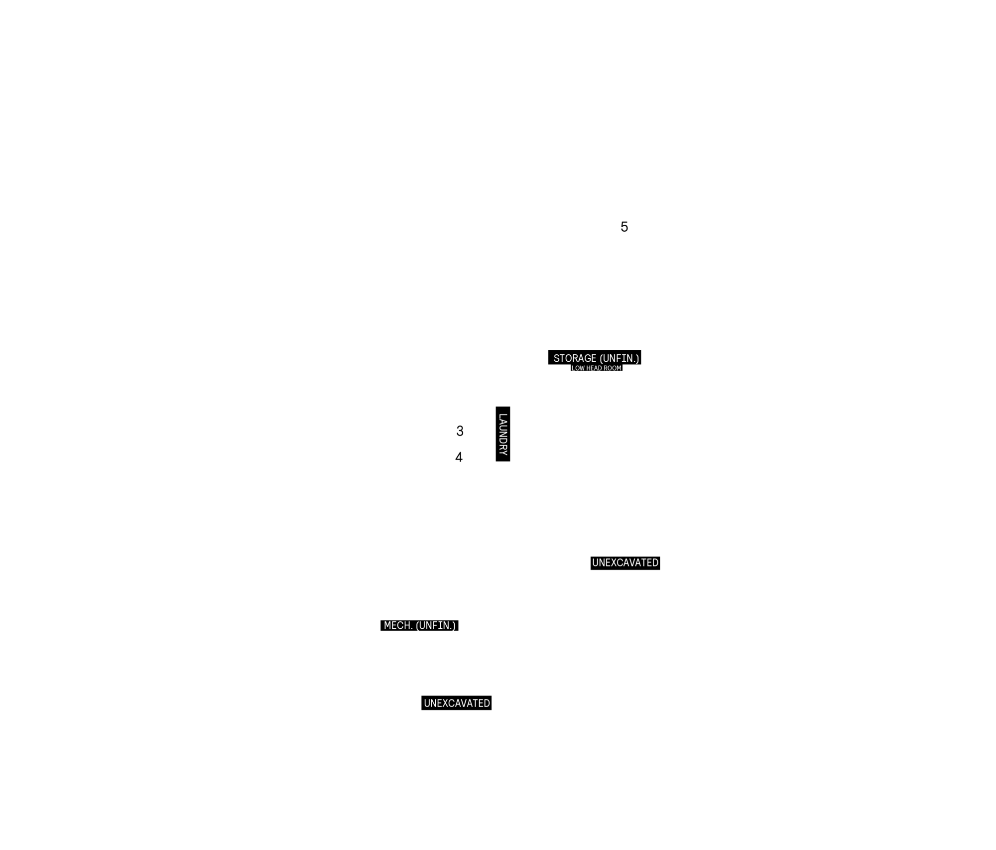 Basement plan for Plan 5 of the 25' OpenPlan™ Towns at Cassette, Ottawa