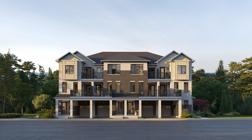 Ashford Towns at Five Oaks: Elevation A rendering