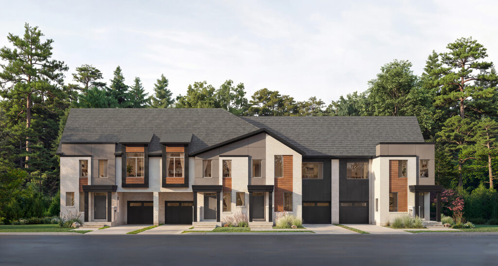 24′ Townhome Collection at Five Oaks: Elevation B rendering