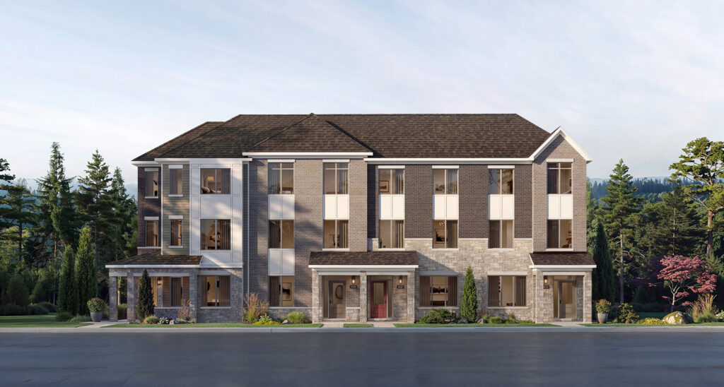 Advantage Townhomes at Five Oaks: Elevation D rendering
